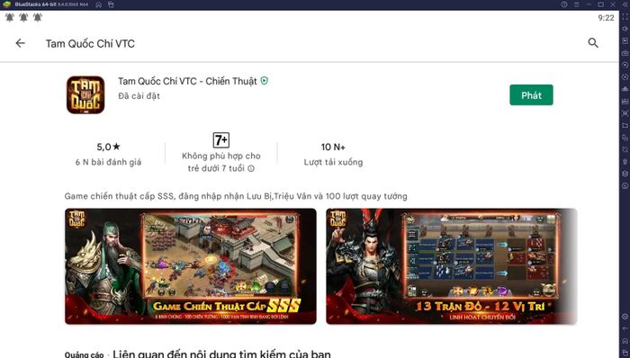 Thử tài thao lược cùng Tam Quốc Chí VTC trên BlueStacks
