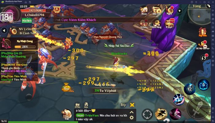 Chơi game Cửu Thiên Mobile trên PC với BlueStacks