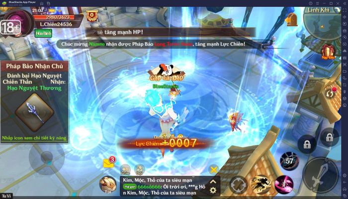 Chơi game Cửu Thiên Mobile trên PC với BlueStacks là một trải nghiệm thú vị.