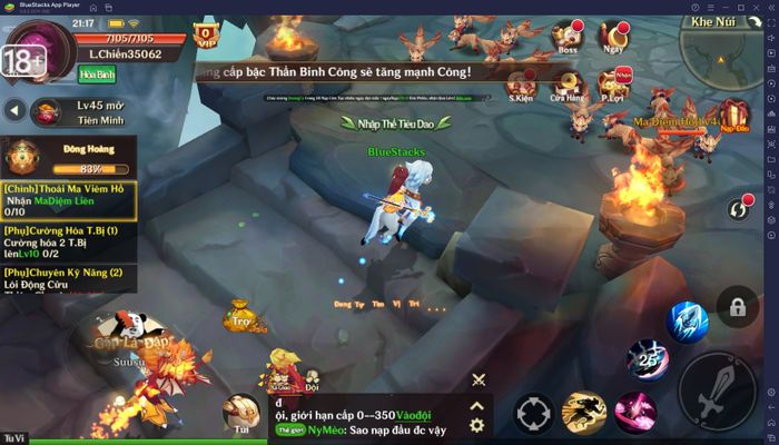 Chơi game Cửu Thiên Mobile trên PC với BlueStacks