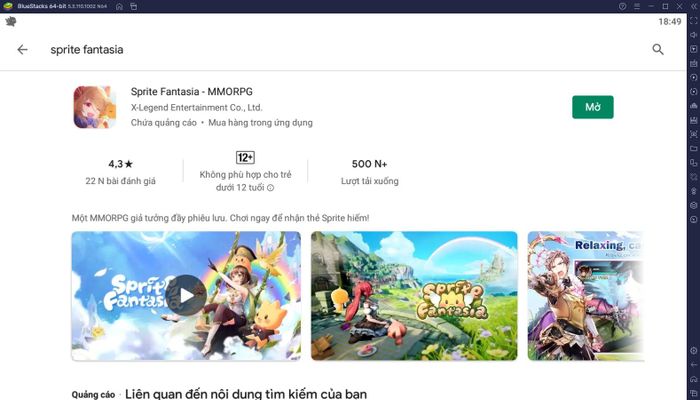 Hướng dẫn cách chơi Sprite Fantasia trên PC với BlueStacks