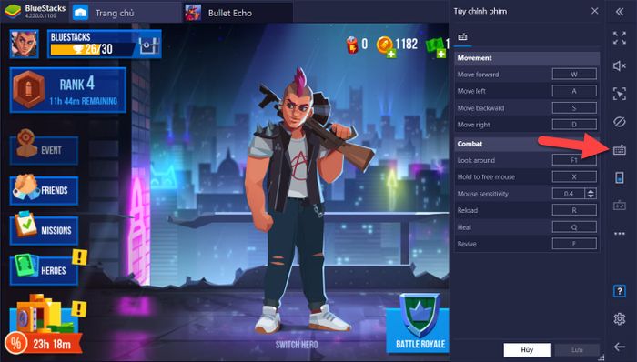 Bullet Echo: Cài đặt Game Controls, tối ưu hóa di chuyển và hành động