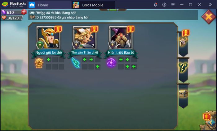 Hướng dẫn chơi chế độ Anh Hùng trong Lords Mobile