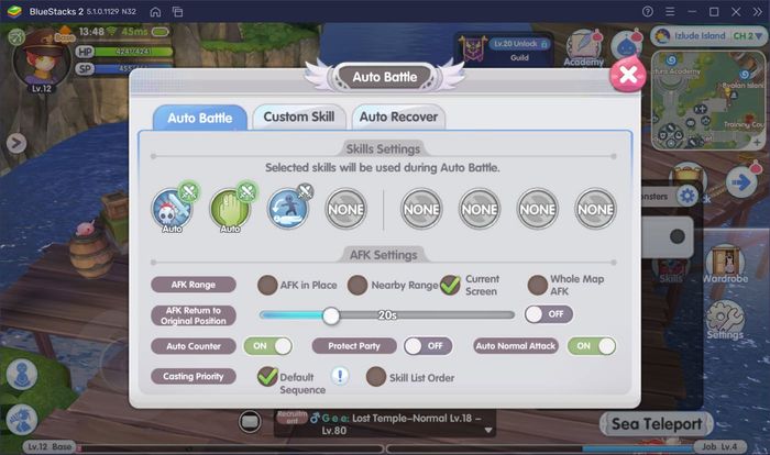 Hướng dẫn cách sử dụng Game Controls để chơi Ragnarok X: Next Generation như trên PC