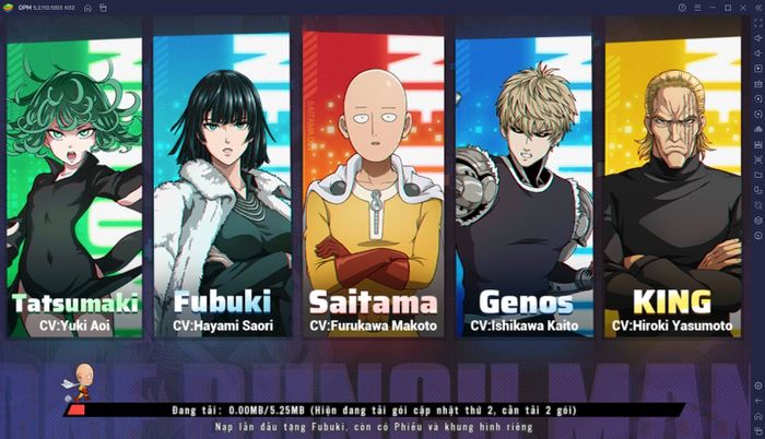 Cách sửa lỗi không chơi được One Punch Man: The Strongest trên BlueStacks