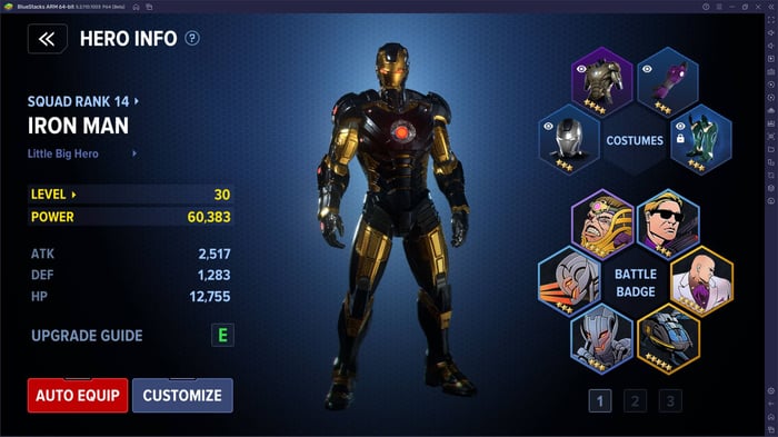 MARVEL Future Revolution: Lối chơi và nâng cấp nhân vật