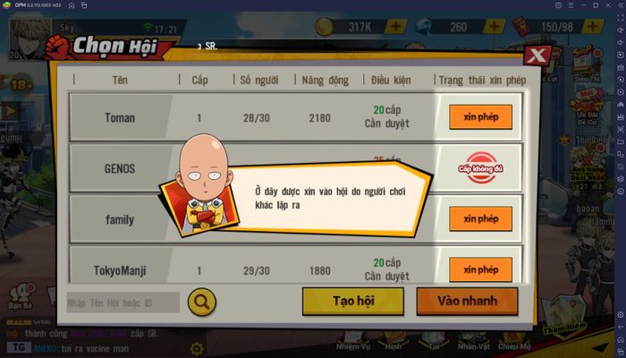 Hướng dẫn chi tiết cho người mới chơi One Punch Man: The Strongest trên BlueStacks