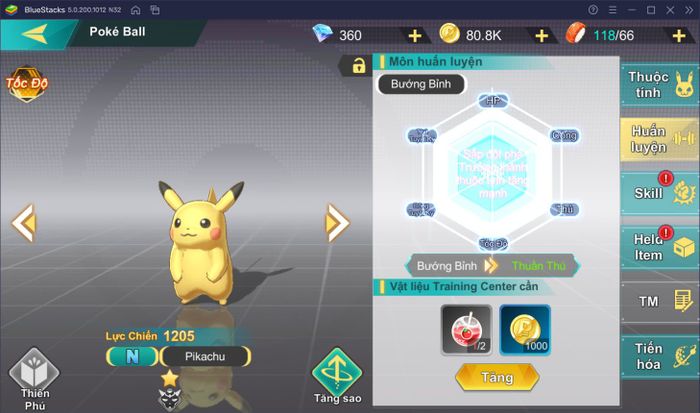 Hướng dẫn cách nâng cấp và tiến hóa Pokemon trong Bảo Bối Huyền Thoại