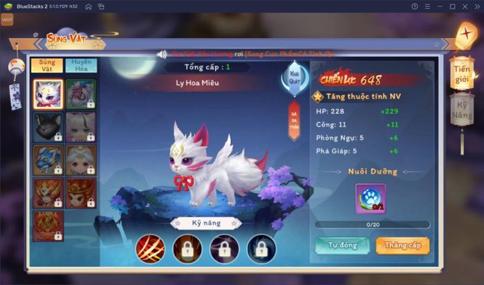 Cách nâng cấp nhân vật và gia tăng sức mạnh chiến đấu trong Yêu Linh Giới