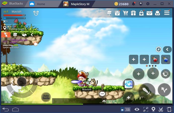 Áp dụng tính năng mới Combo Key của BlueStacks chơi game MapleStory M