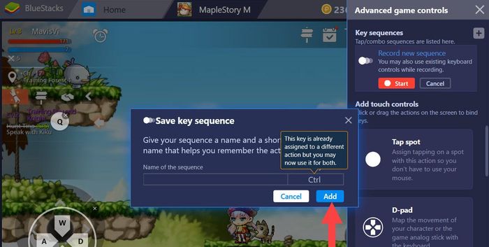 Áp dụng tính năng mới Combo Key của BlueStacks trong MapleStory M