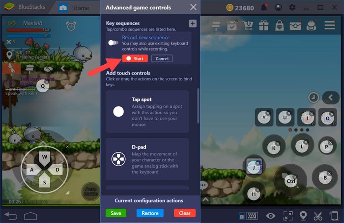 Sử dụng tính năng Combo Key mới của BlueStacks khi chơi MapleStory M