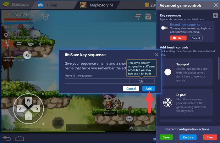 Áp dụng tính năng mới Combo Key của BlueStacks khi chơi game MapleStory M