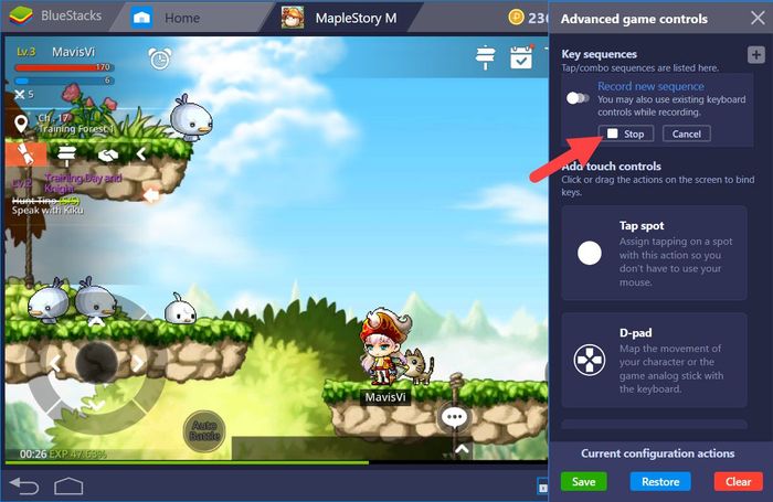 Sử dụng tính năng Combo Key mới của BlueStacks khi chơi MapleStory M