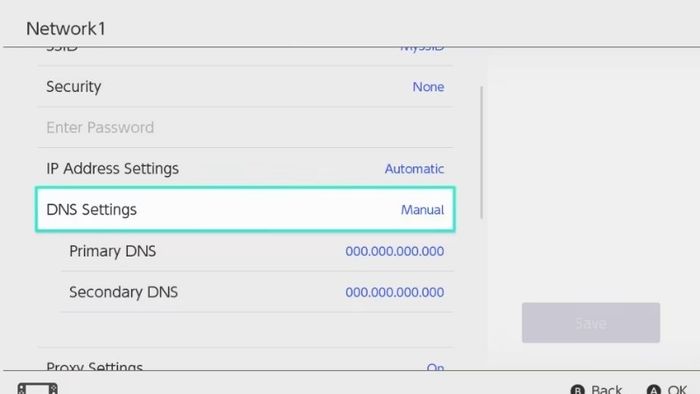 Đổi DNS trên Nintendo Switch