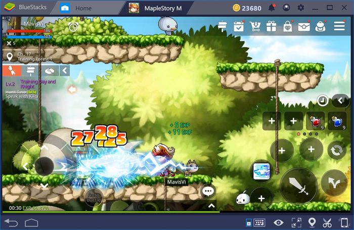 Áp dụng tính năng mới Combo Key của BlueStacks khi chơi game MapleStory M