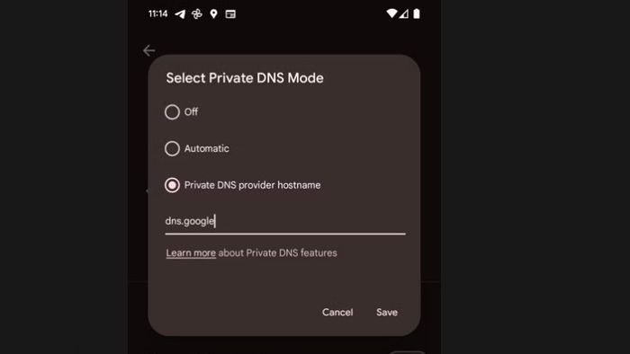 Thiết lập DNS của Google trên Android