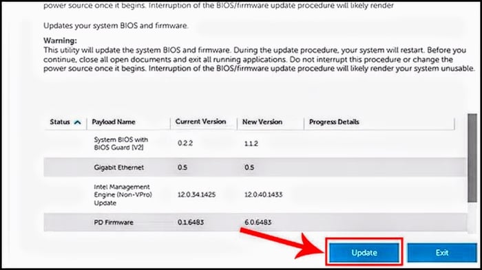 Cập nhật BIOS