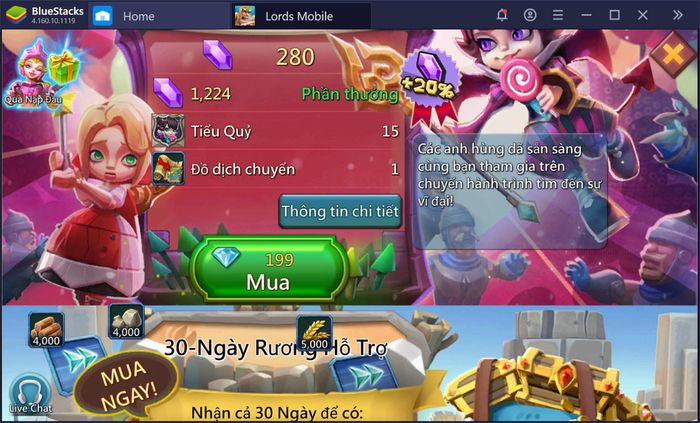 Khám phá hệ thống nhiệm vụ và cách chơi cơ bản trong Lords Mobile