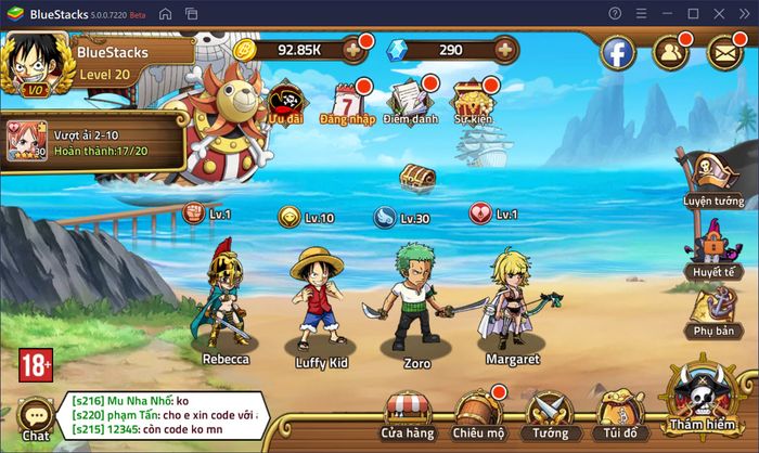 Tìm kiếm kho báu One Piece và trở thành huyền thoại hải tặc với BlueStacks