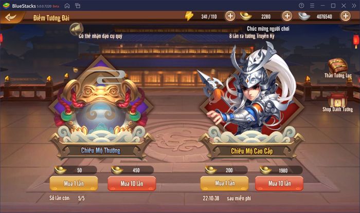 Cách vượt ải 3 sao nhanh trong Long Tướng 3Q