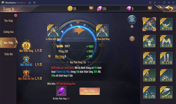 Hướng dẫn cách nâng cấp và tối ưu hóa nhân vật trong Vương Thần Mobile