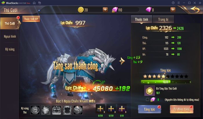 Cách nâng cấp và tăng cường nhân vật trong Vương Thần Mobile