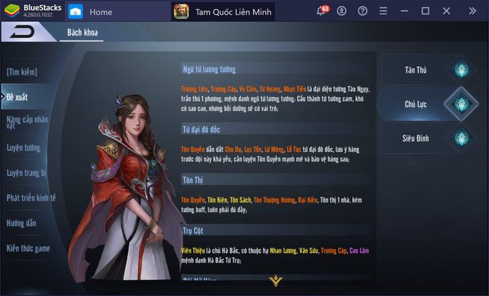 Hệ thống tướng và các nâng cấp quan trọng trong Tam Quốc Liên Minh SohaGame