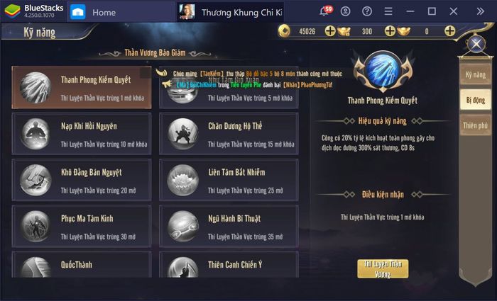 Tổng quan về hệ thống nâng cấp trong Thương Khung Chi Kiếm