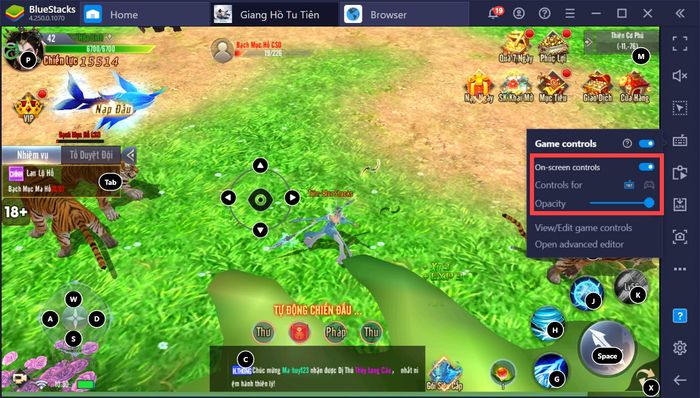 Giang Hồ Tu Tiên: Sử dụng Keymapping của BlueStacks để trở thành cao thủ PK