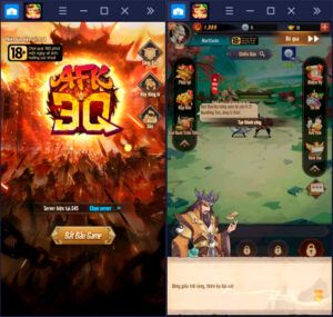 Trình diễn sức hút của AFK 3Q - Đế Vương Thiên Hạ trên BlueStacks