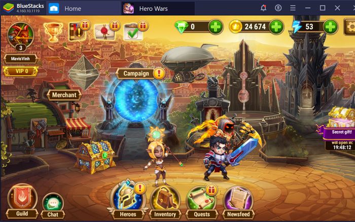 Tham gia cùng Hero Wars - một trò chơi sáng tạo trên BlueStacks