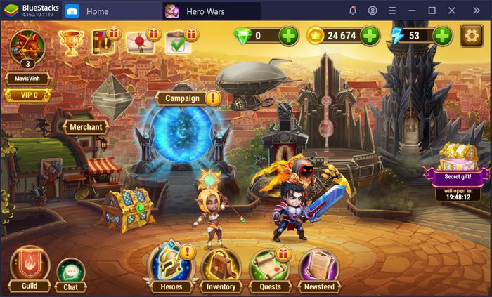 Tham gia ngay Hero Wars - một trò chơi độc đáo trên nền tảng BlueStacks