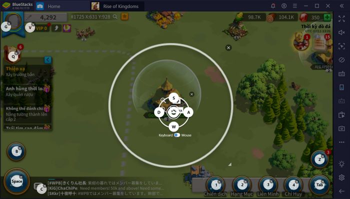 Chinh phục thế giới Rise of Kingdoms với BlueStacks