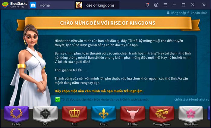 Hành trình chinh phục thế giới Rise of Kingdoms với BlueStacks