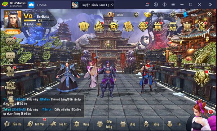 Trải nghiệm thế giới 3D tuyệt đẹp của Tuyệt Đỉnh Tam Quốc với BlueStacks