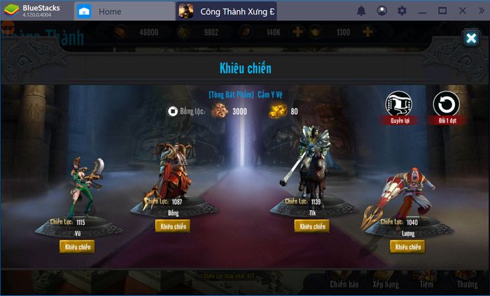 Trải nghiệm game Công Thành Xưng Đế Mobile với BlueStacks