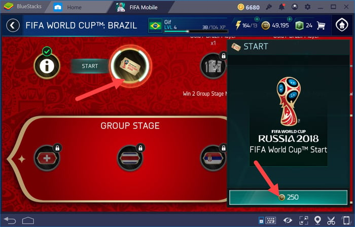 Hướng dẫn chơi chế độ FIFA World Cup 2018 trong FIFA Mobile