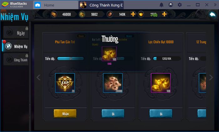 Trải nghiệm game Công Thành Xưng Đế Mobile với BlueStacks