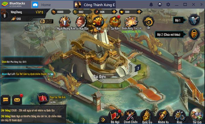 Trải nghiệm Công Thành Xưng Đế Mobile cùng BlueStacks