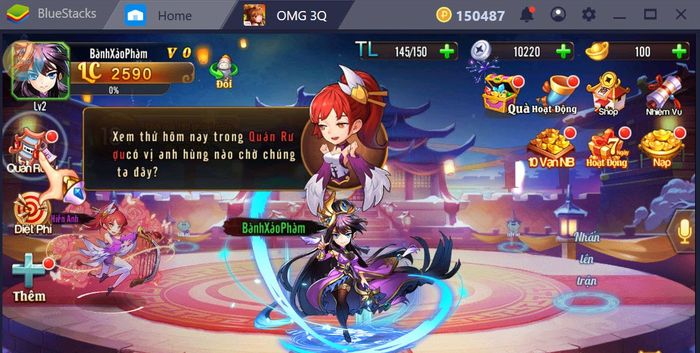 Trải nghiệm OMG 3Q trên PC với BlueStacks