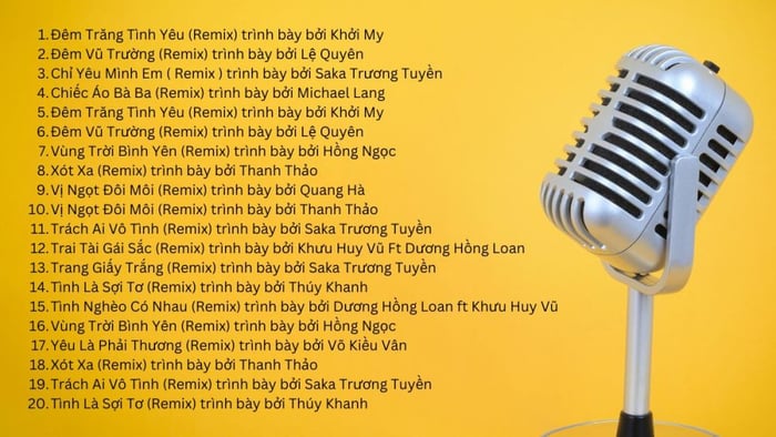 Những bài hát karaoke remix cho nữ