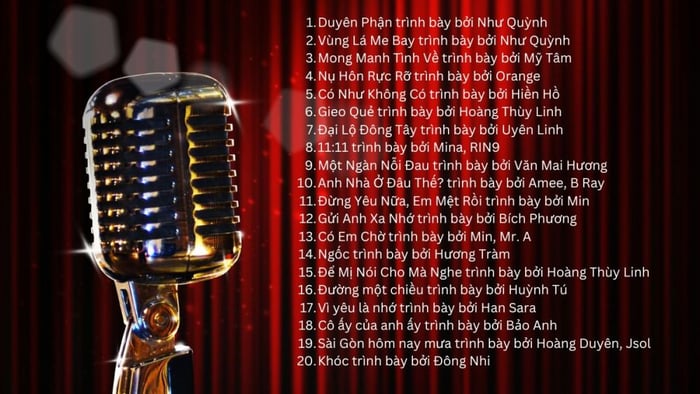 Những bài hát karaoke dành cho nữ đơn ca dễ hát