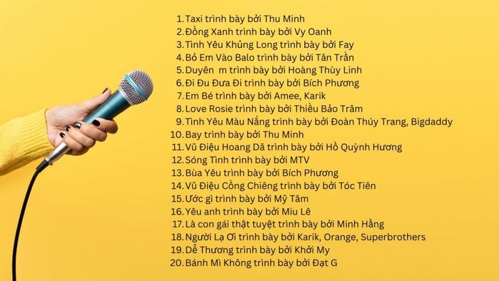 Những bài hát karaoke vui nhộn cho nữ