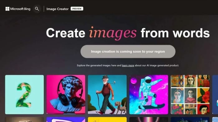 tính năng tạo ảnh bằng Bing Image Creator AI