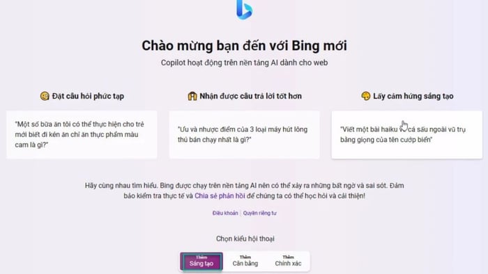 Cách sử dụng Bing Image Creator để tạo ảnh trên máy tính bước 1