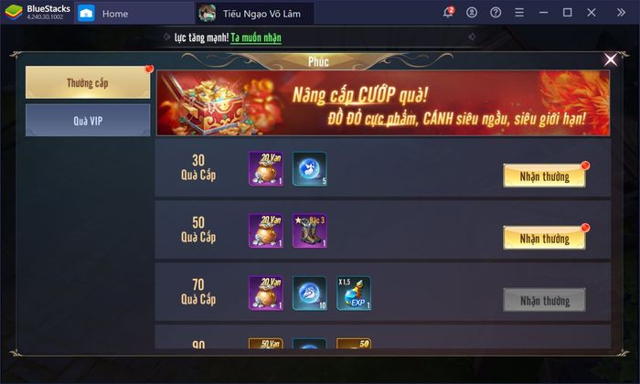 Chinh phục thế giới võ lâm cùng BlueStacks