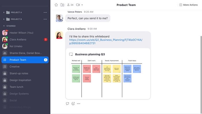 Zoom Team Chat khuyến khích cộng tác nhóm và tăng cường giao tiếp hiệu quả