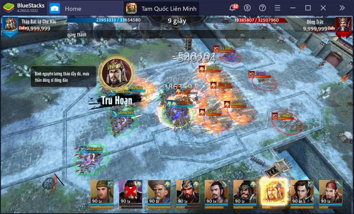 Thống nhất giang sơn trong game Tam Quốc Liên Minh SohaGame với BlueStacks