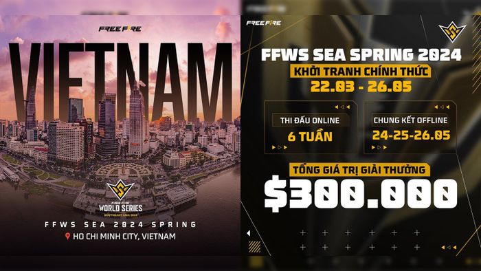 Chung Kết Free Fire World Series SEA Mùa Xuân 2024 sẽ được tổ chức tại Việt Nam